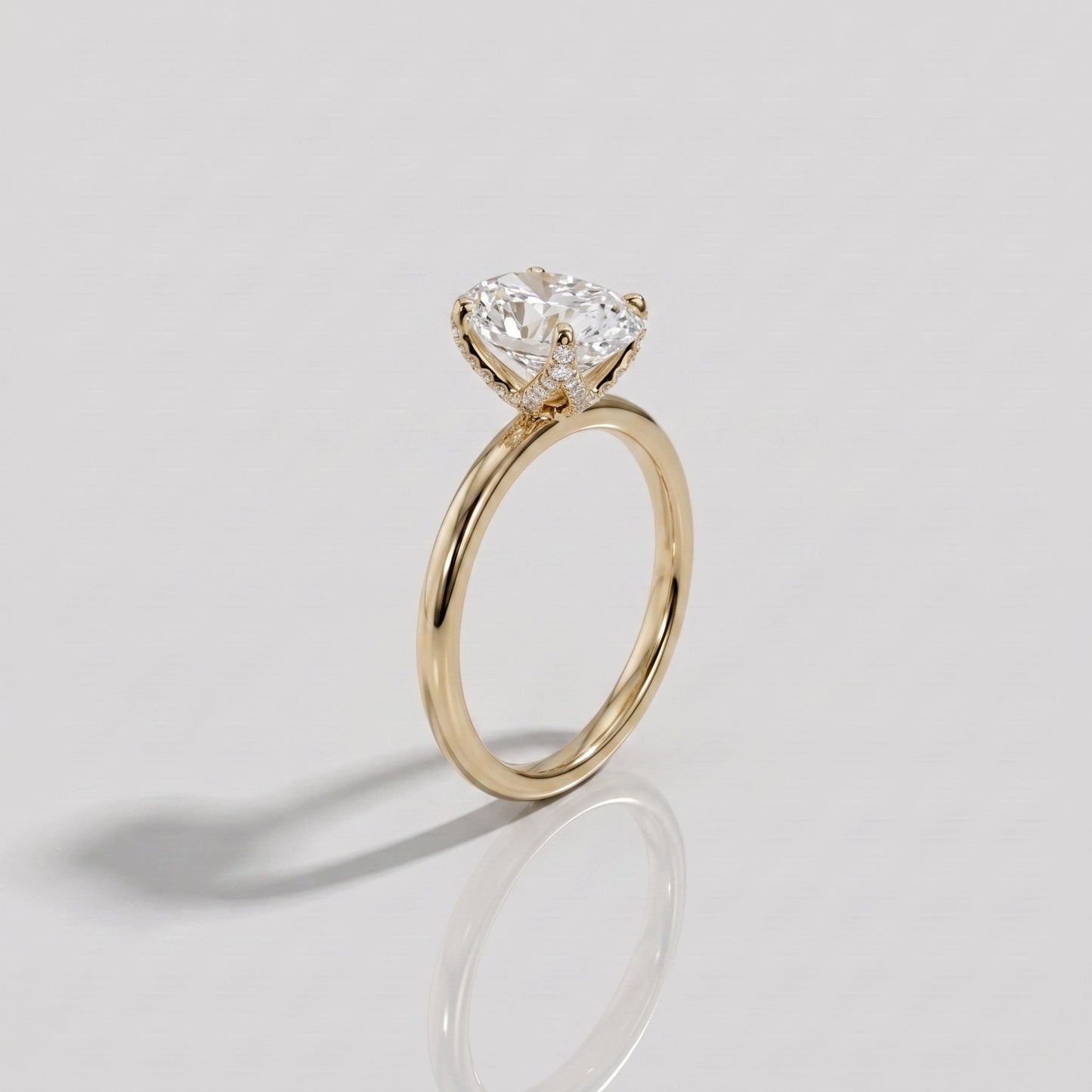 2 CT Marquise Pave Lab Grown Engagement Ring
