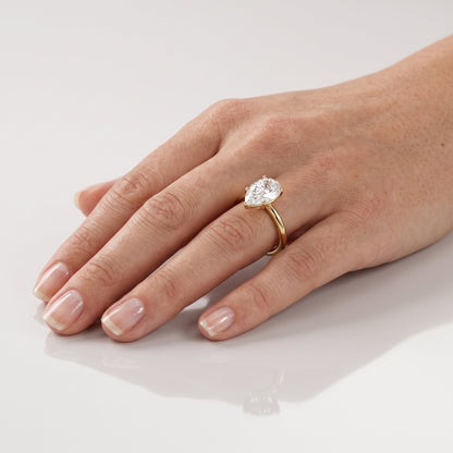 2 CT Marquise Pave Lab Grown Engagement Ring