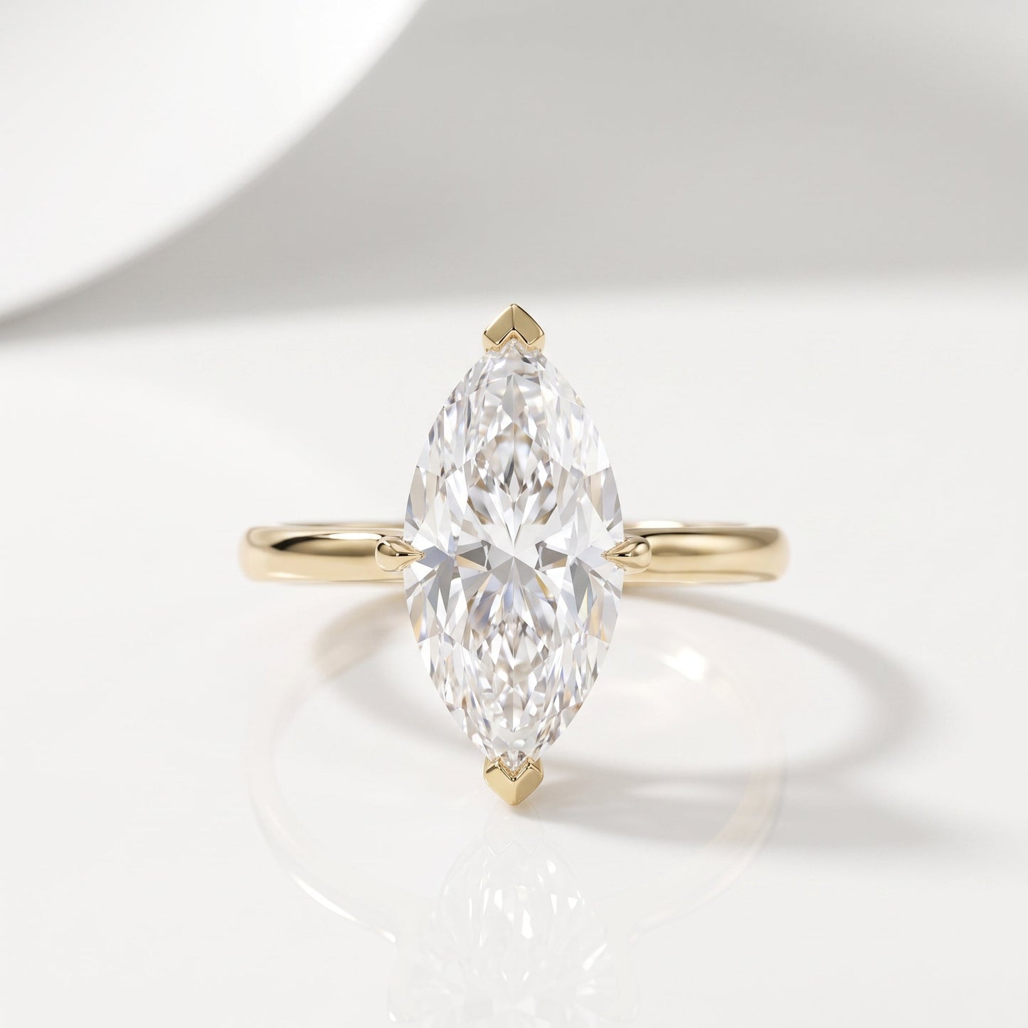 2 CT Marquise Pave Lab Grown Engagement Ring
