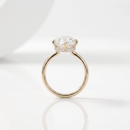 2 CT Marquise Pave Lab Grown Engagement Ring