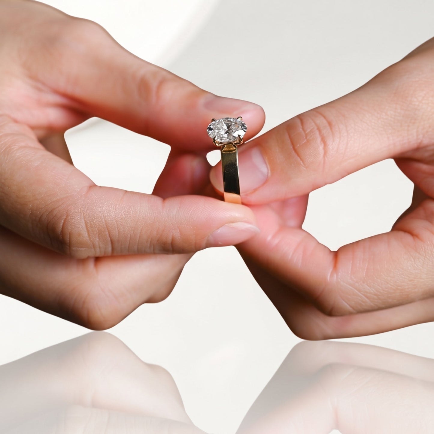 2 CT Marquise Pave Lab Grown Engagement Ring
