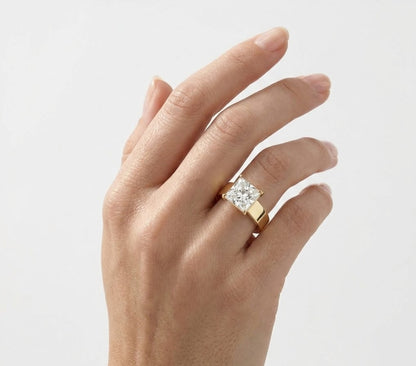 3 CT Princess Solitaire Lab Grown Diamond Engagement Ring