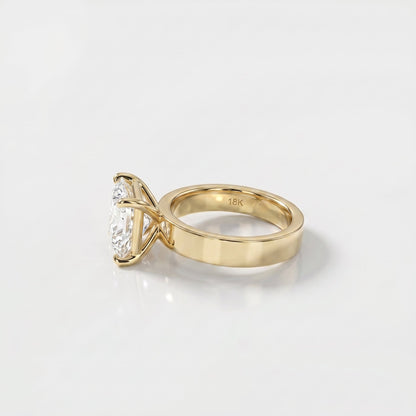 2 CT Marquise Pave Lab Grown Engagement Ring