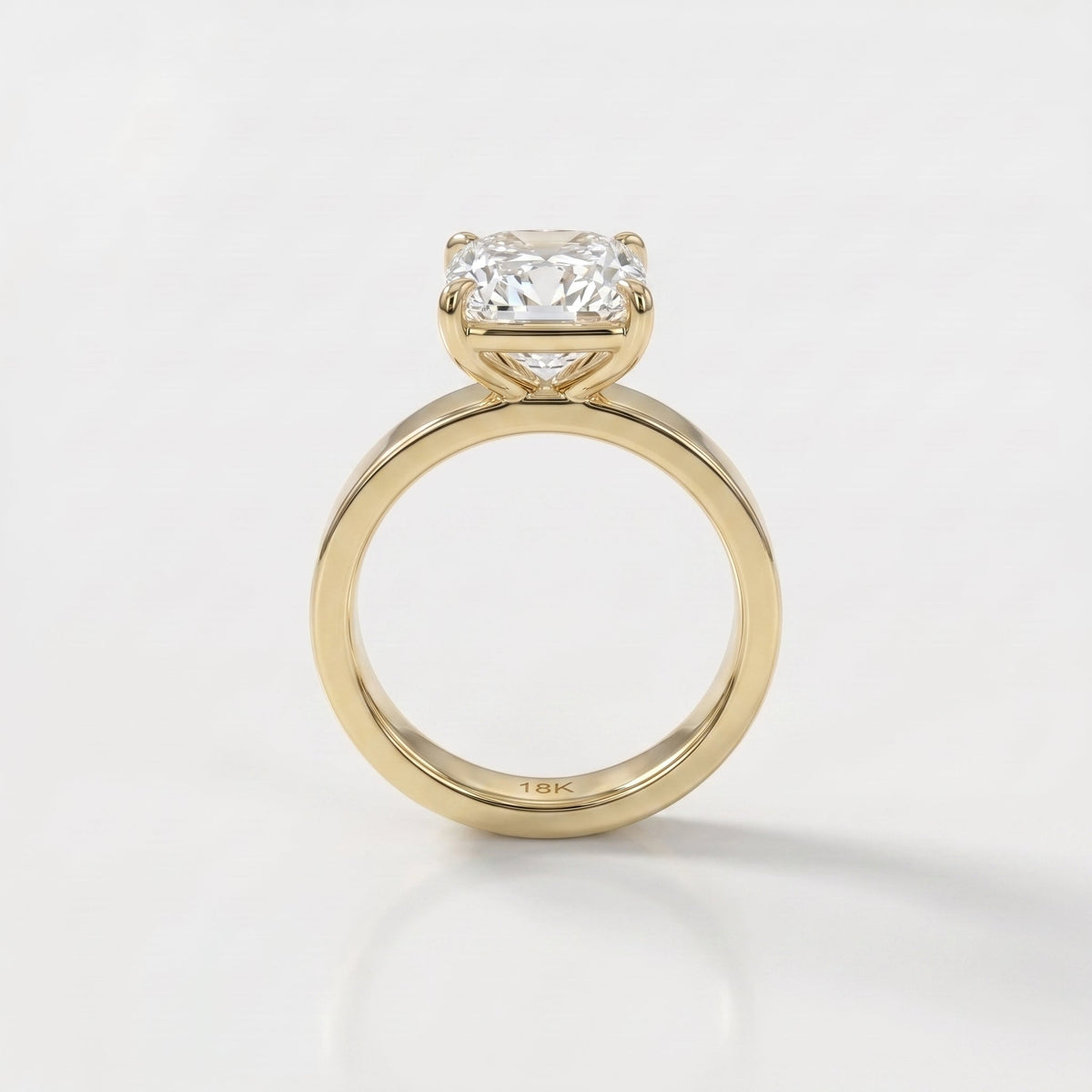 3 CT Princess Solitaire Lab Grown Diamond Engagement Ring