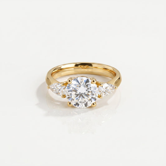 2 CT Marquise Pave Lab Grown Engagement Ring