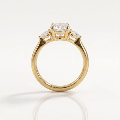 2 CT Marquise Pave Lab Grown Engagement Ring