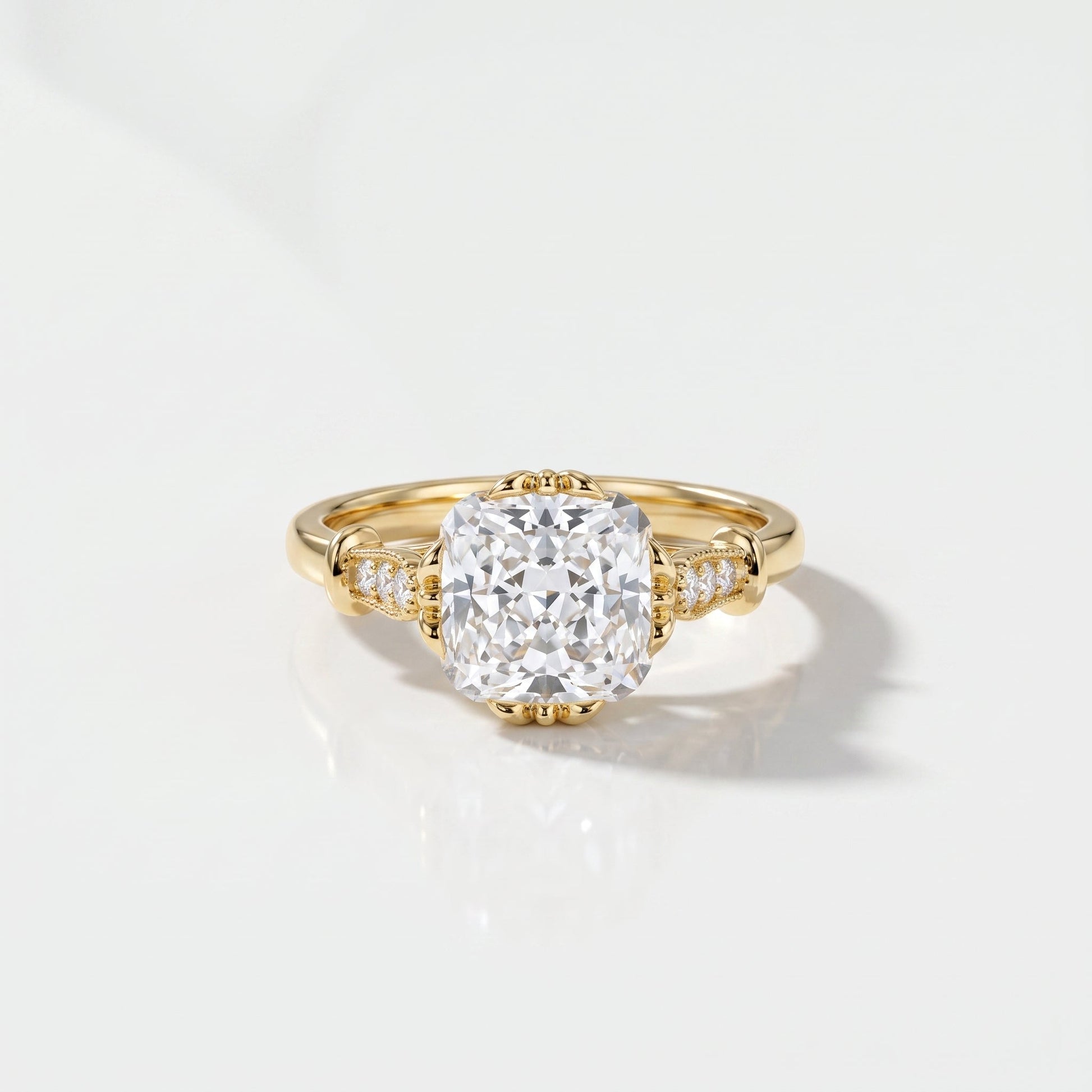 2 CT Marquise Pave Lab Grown Engagement Ring