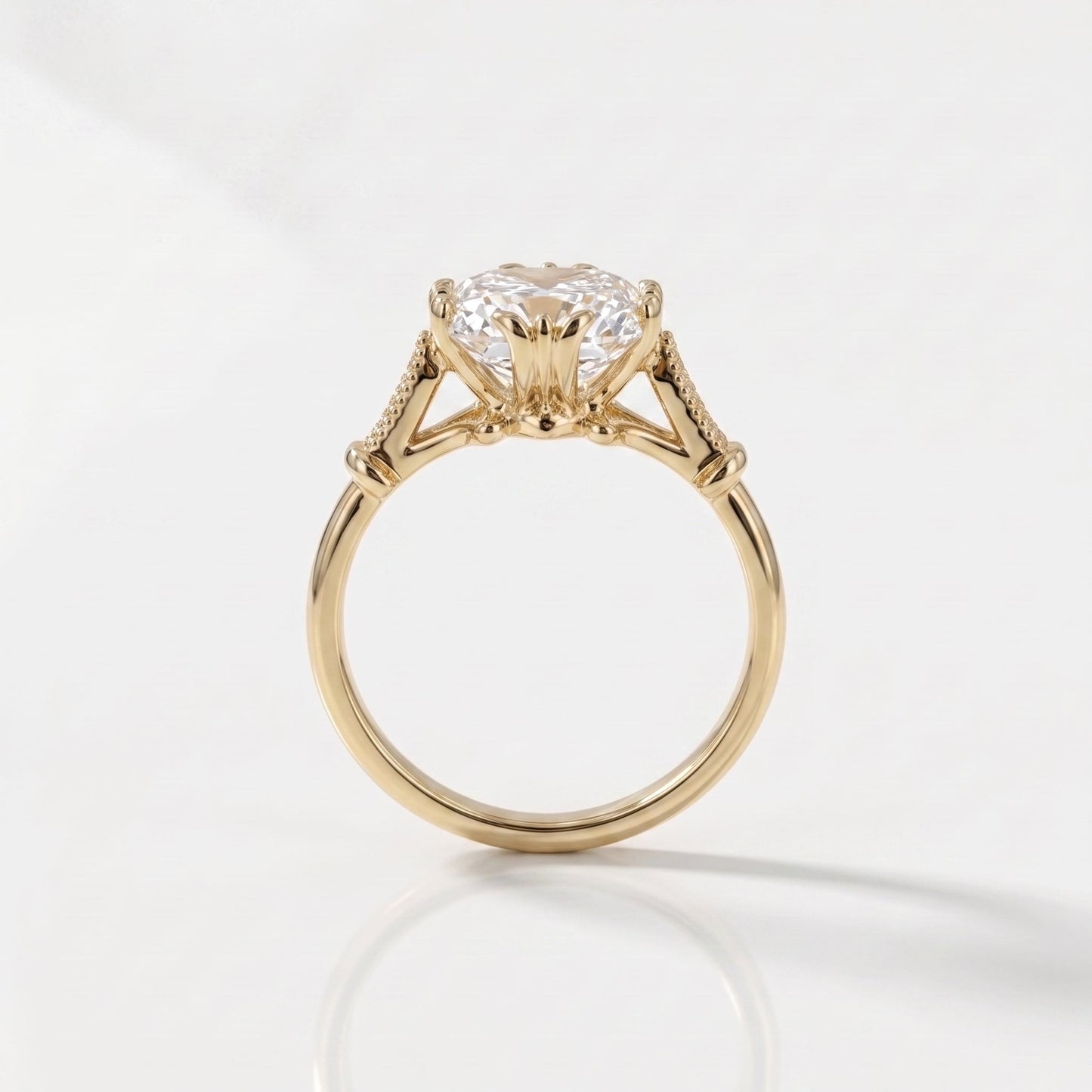 2 CT Marquise Pave Lab Grown Engagement Ring