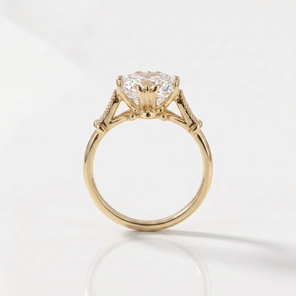 2 CT Marquise Pave Lab Grown Engagement Ring