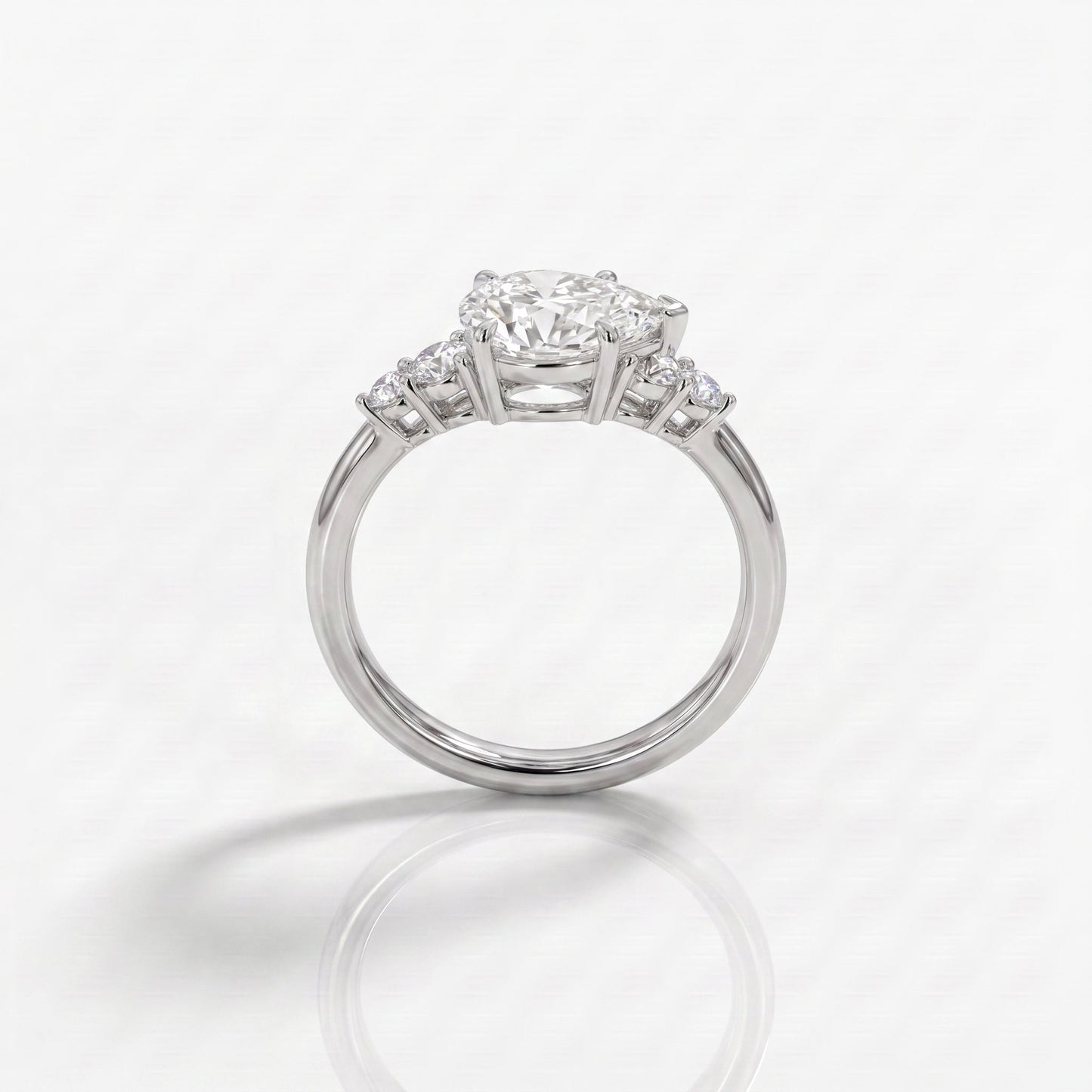 2 CT Marquise Pave Lab Grown Engagement Ring