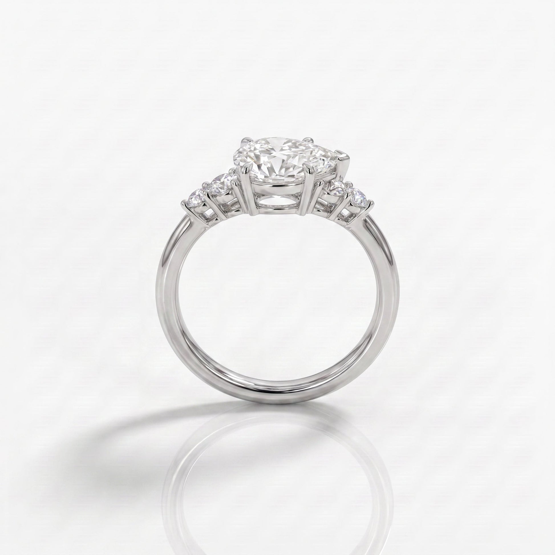 2 CT Marquise Pave Lab Grown Engagement Ring