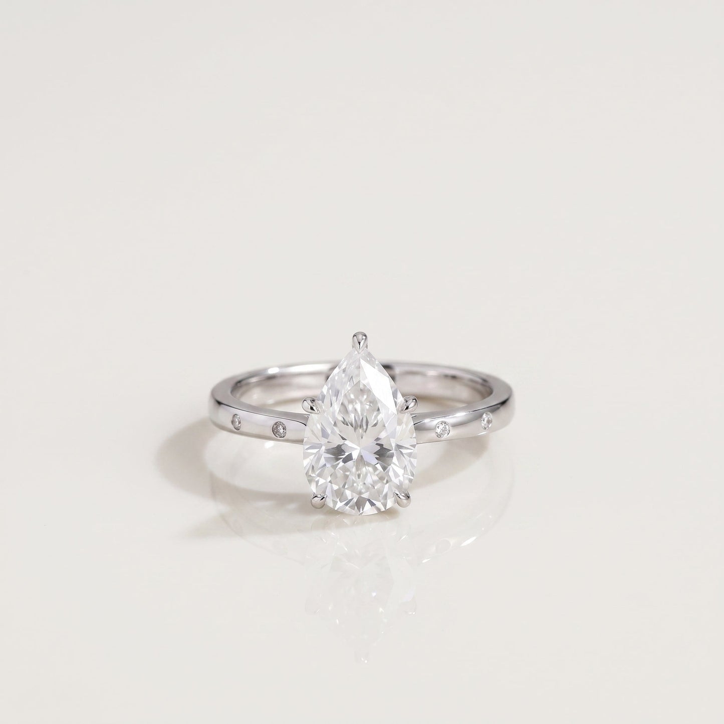 2 CT Marquise Pave Lab Grown Engagement Ring