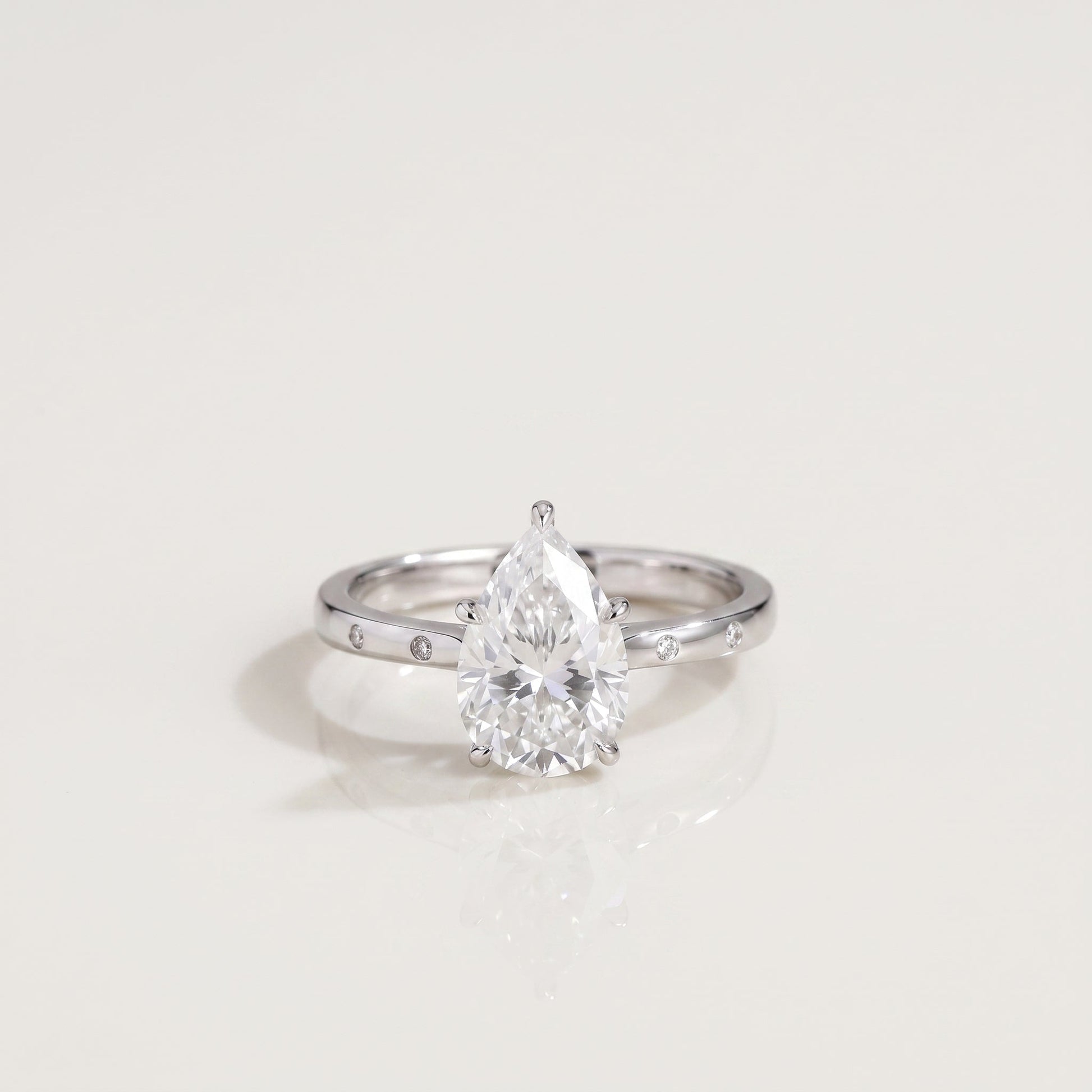 2 CT Marquise Pave Lab Grown Engagement Ring