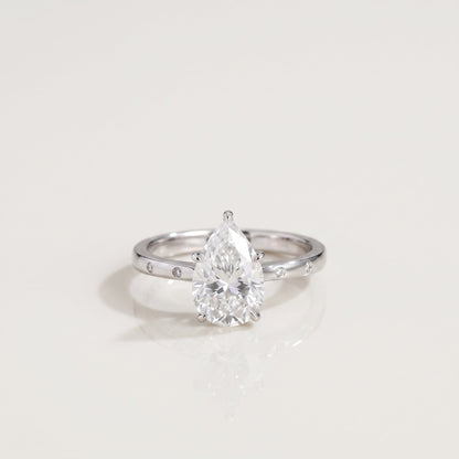 2 CT Marquise Pave Lab Grown Engagement Ring