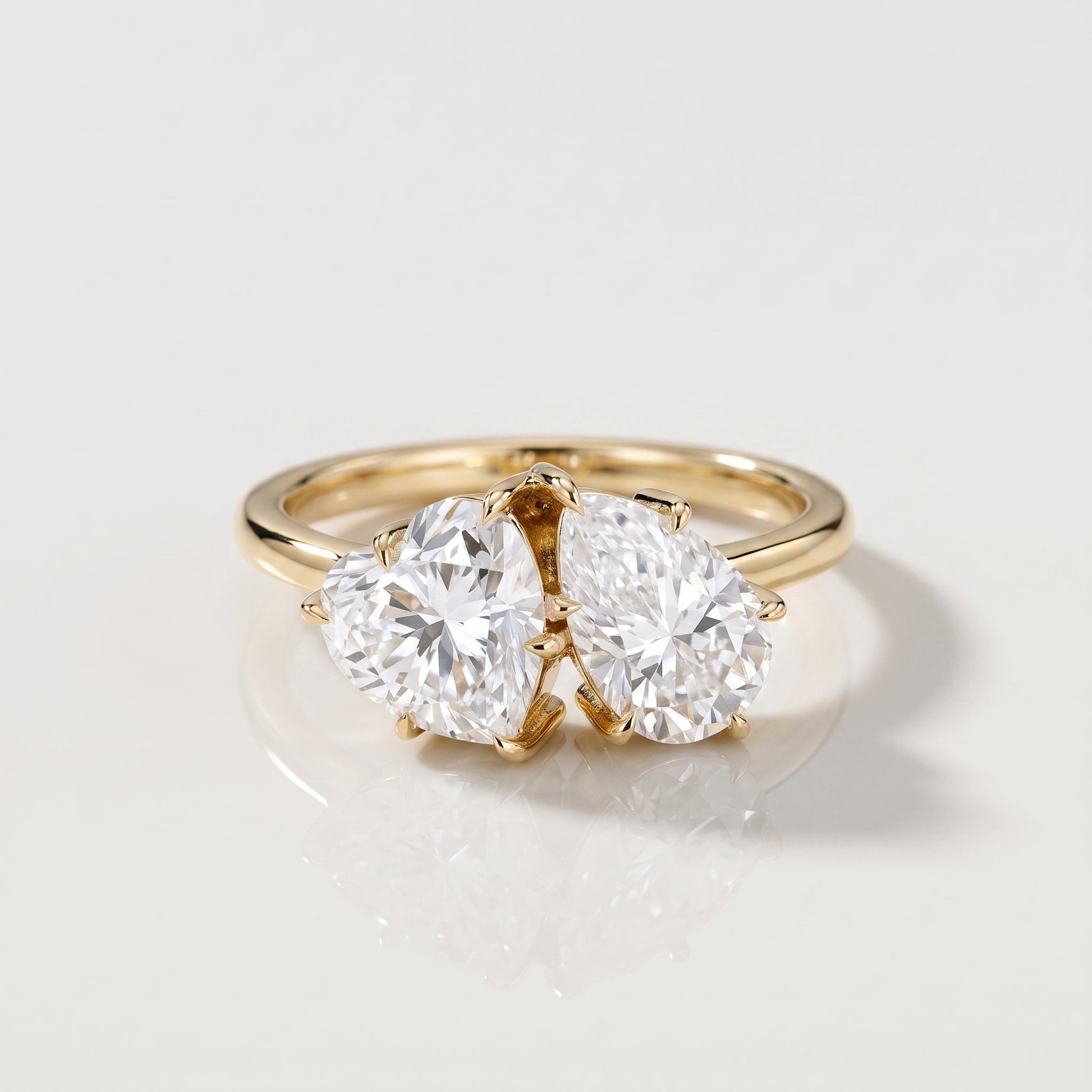 2 CT Marquise Pave Lab Grown Engagement Ring