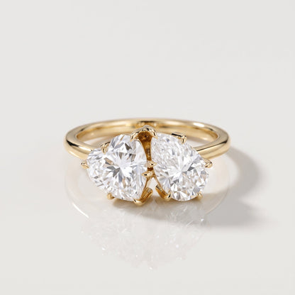 2 CT Marquise Pave Lab Grown Engagement Ring