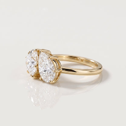 2 CT Marquise Pave Lab Grown Engagement Ring
