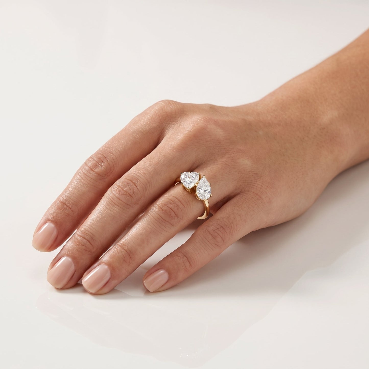 2 CT Marquise Pave Lab Grown Engagement Ring