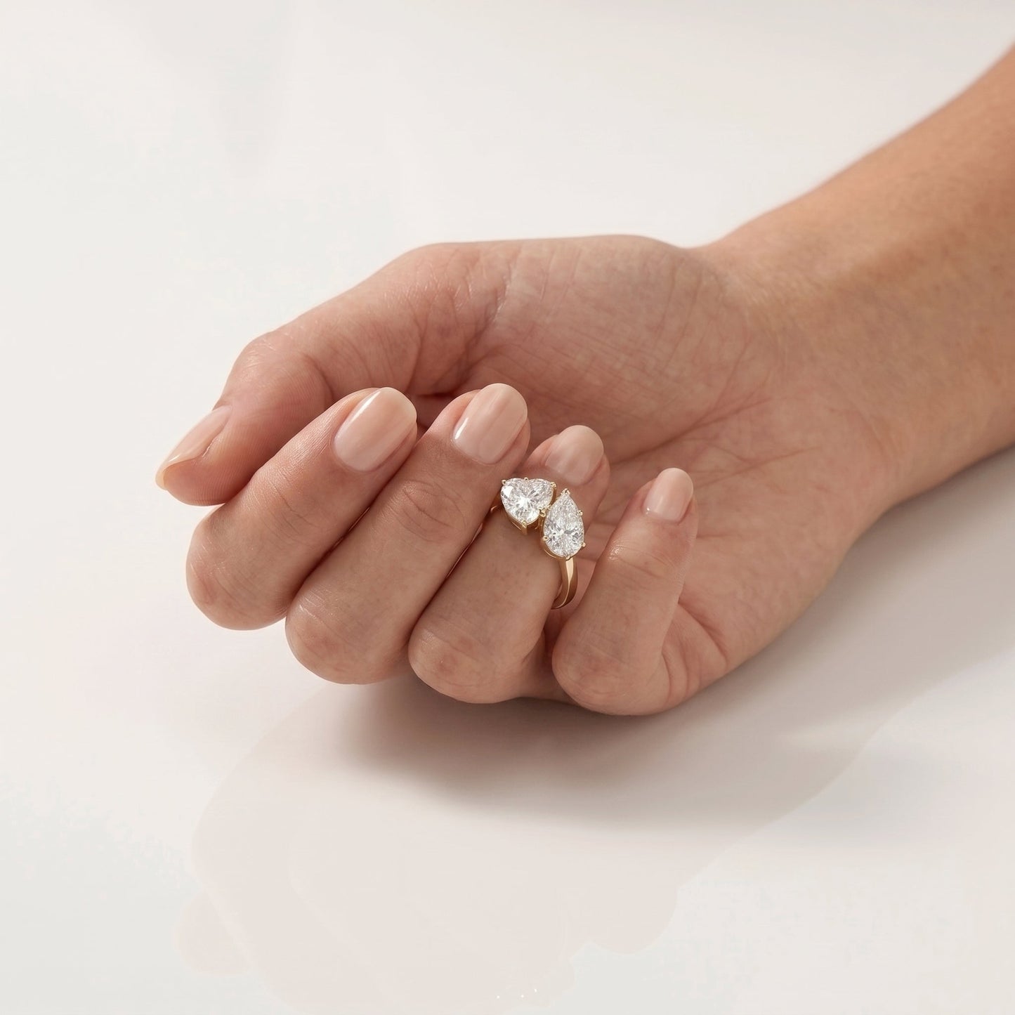2 CT Marquise Pave Lab Grown Engagement Ring