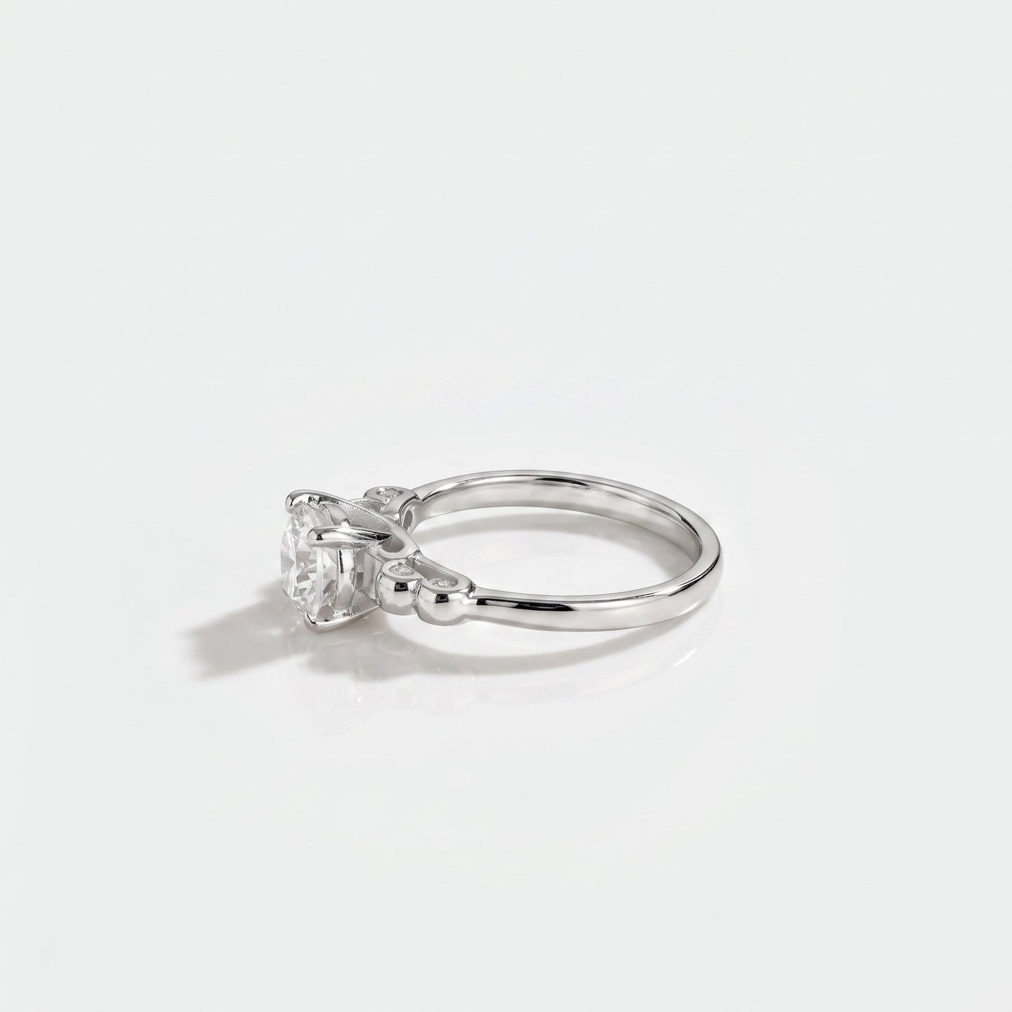 2 CT Marquise Pave Lab Grown Engagement Ring