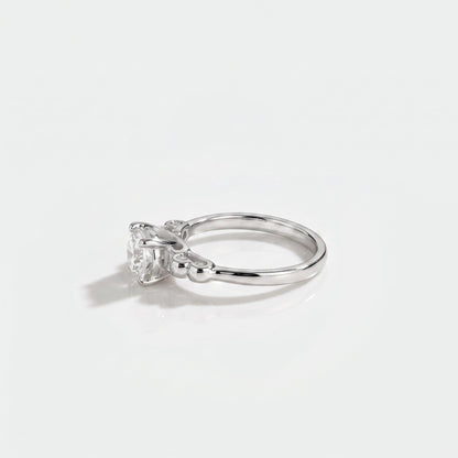 2 CT Marquise Pave Lab Grown Engagement Ring