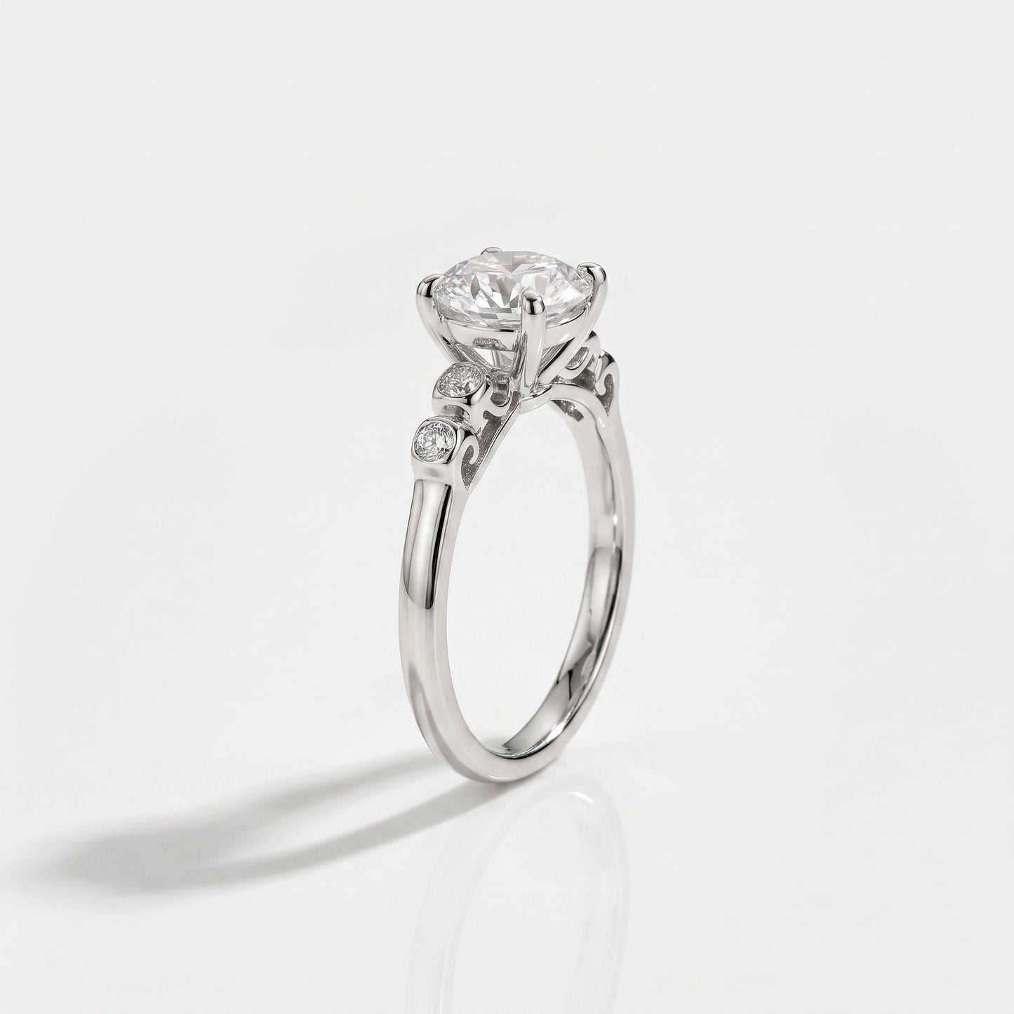 2 CT Marquise Pave Lab Grown Engagement Ring