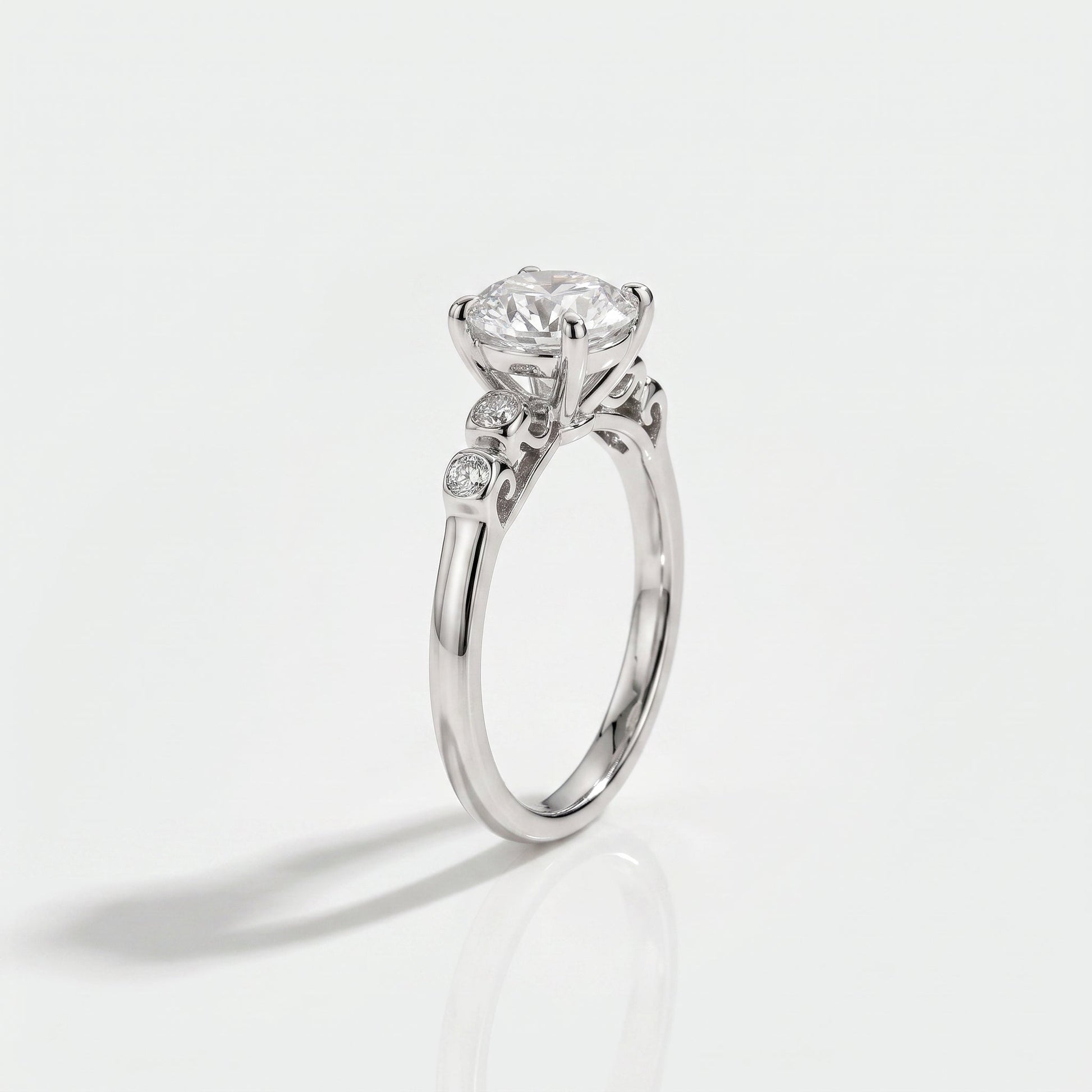 2 CT Marquise Pave Lab Grown Engagement Ring
