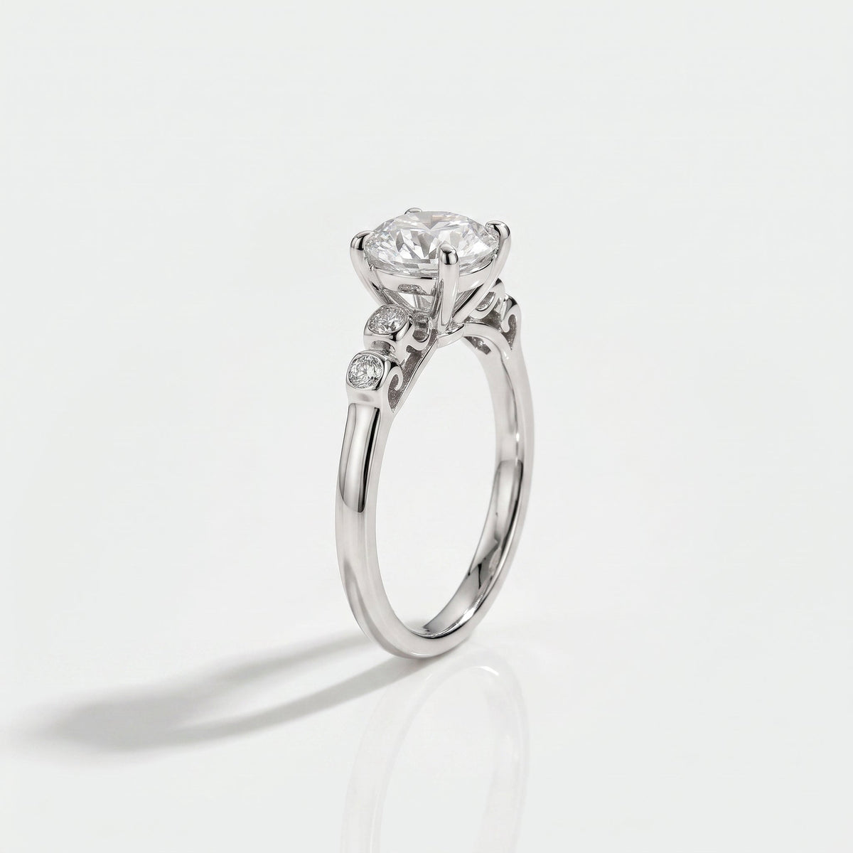 1 CT Round Solitaire Lab Grown Diamond Engagement Ring