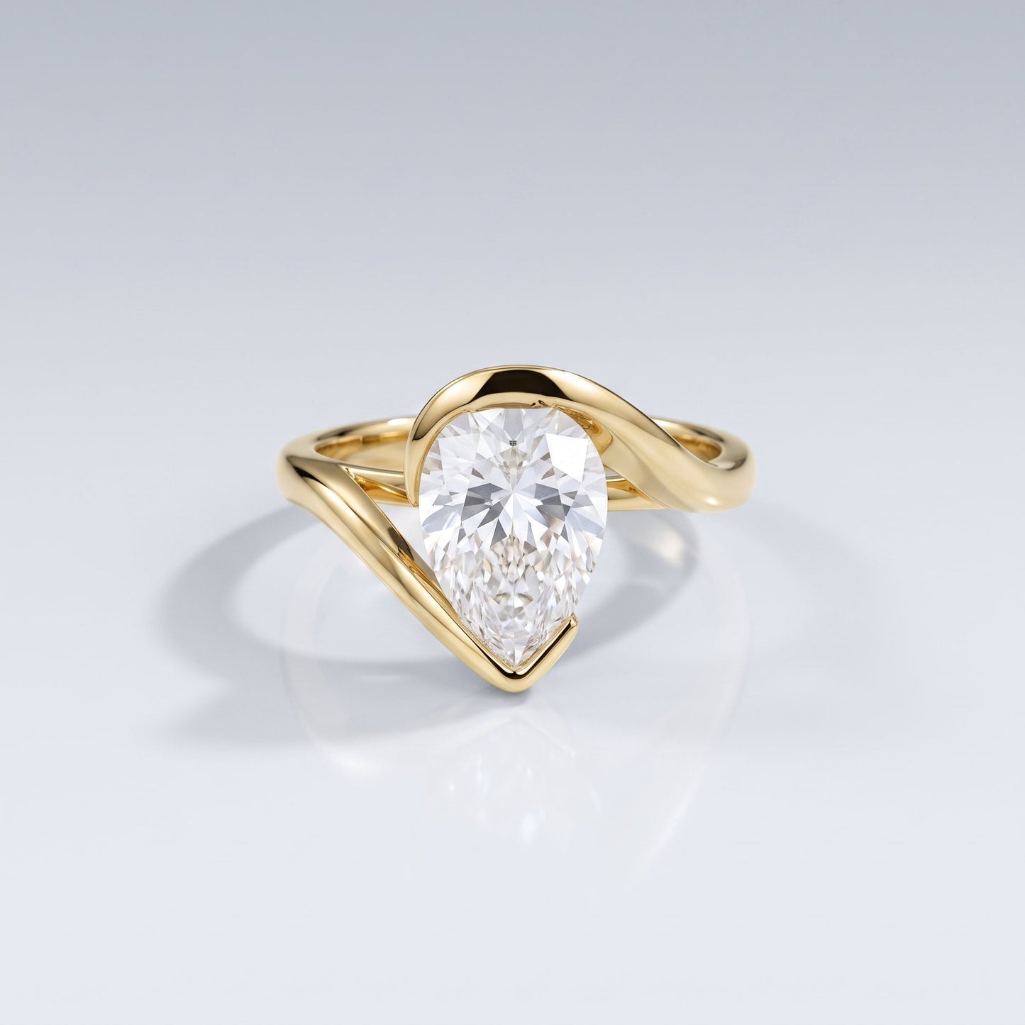 2 CT Marquise Pave Lab Grown Engagement Ring