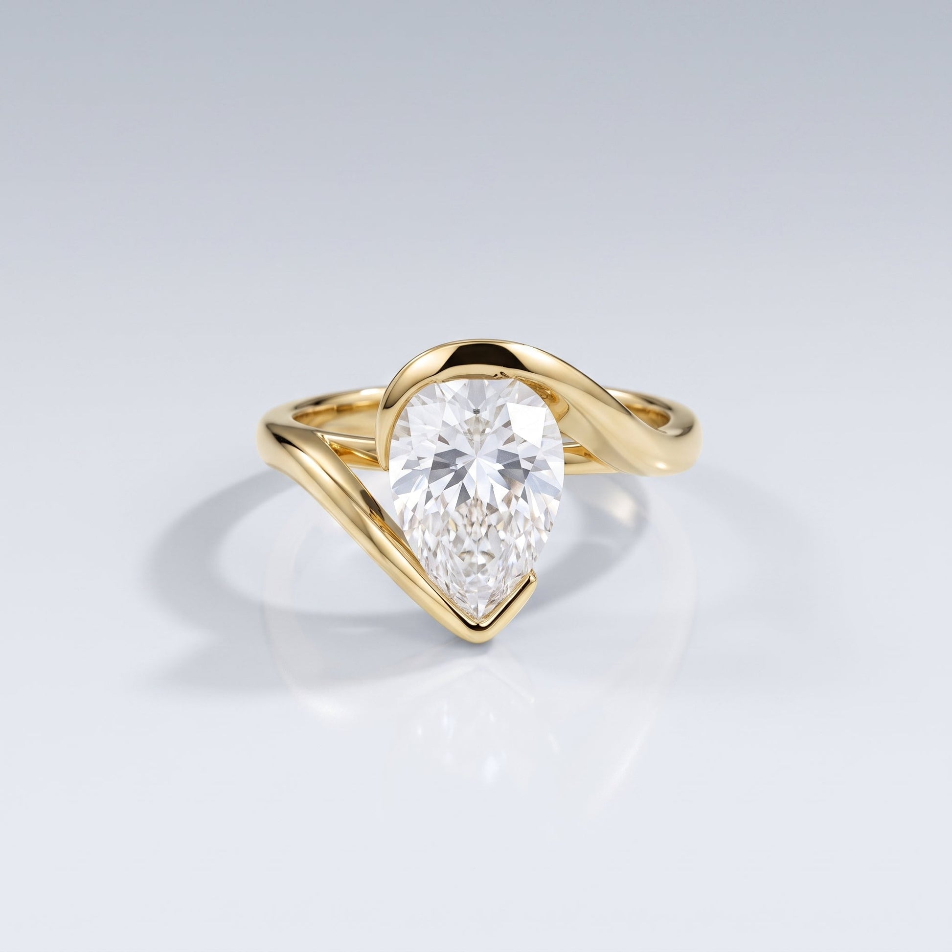 2 CT Marquise Pave Lab Grown Engagement Ring