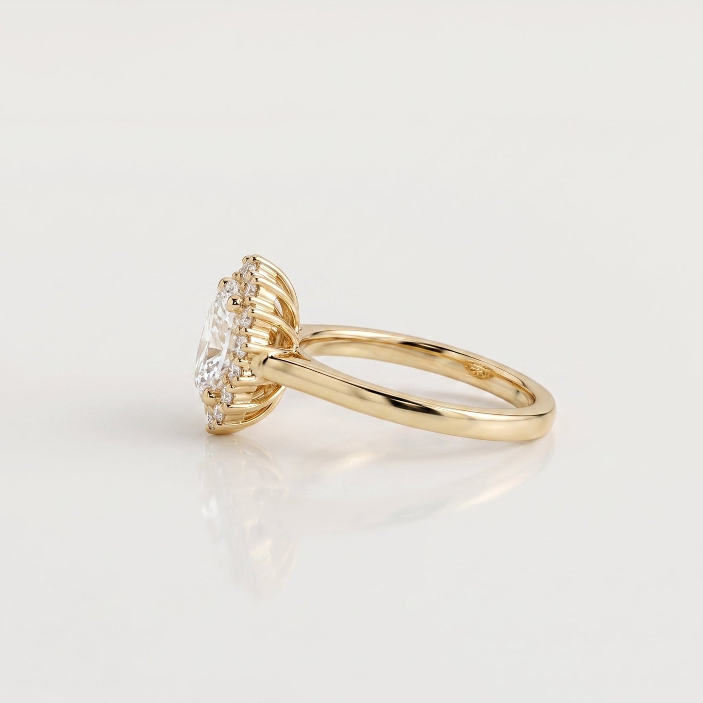 2 CT Marquise Pave Lab Grown Engagement Ring