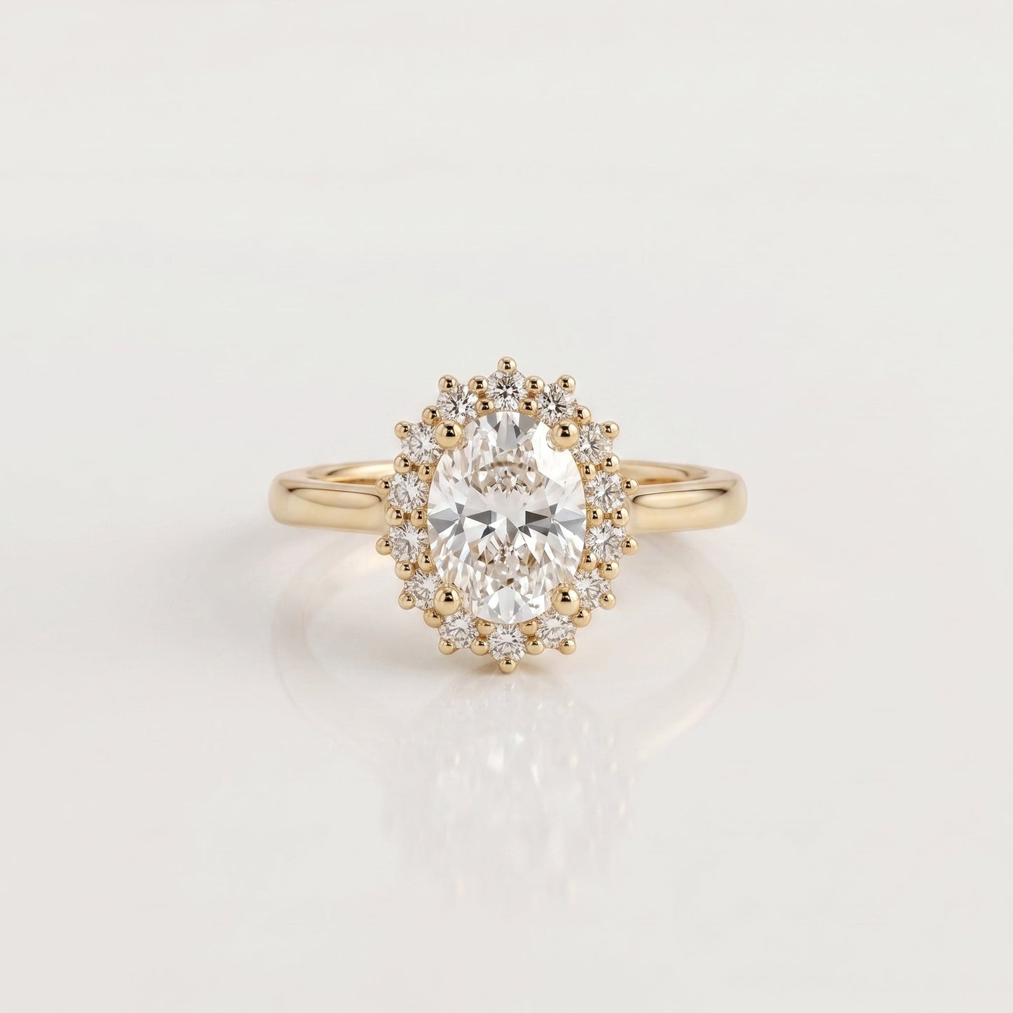 2 CT Marquise Pave Lab Grown Engagement Ring