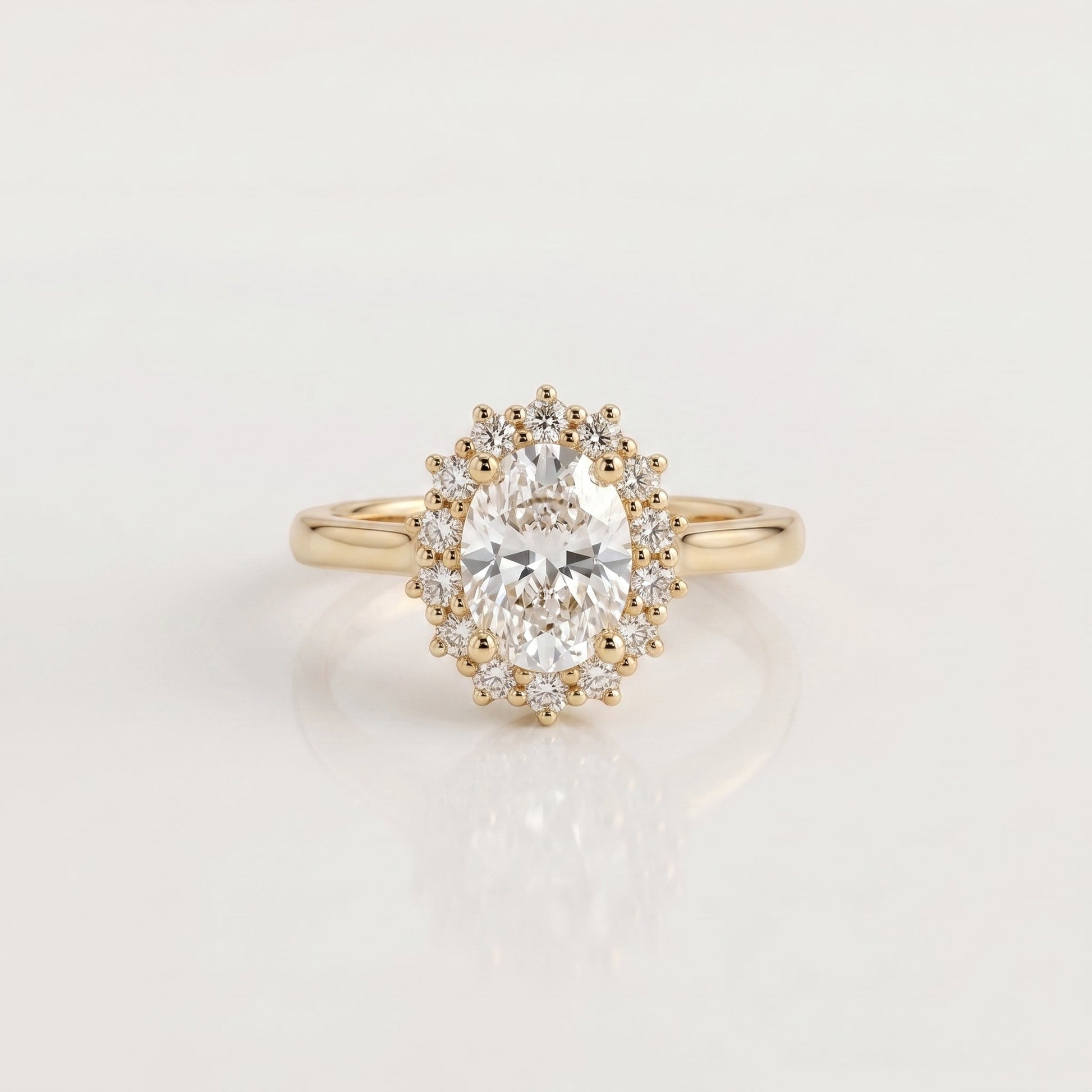 2 CT Marquise Pave Lab Grown Engagement Ring