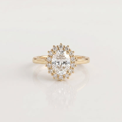 2 CT Marquise Pave Lab Grown Engagement Ring