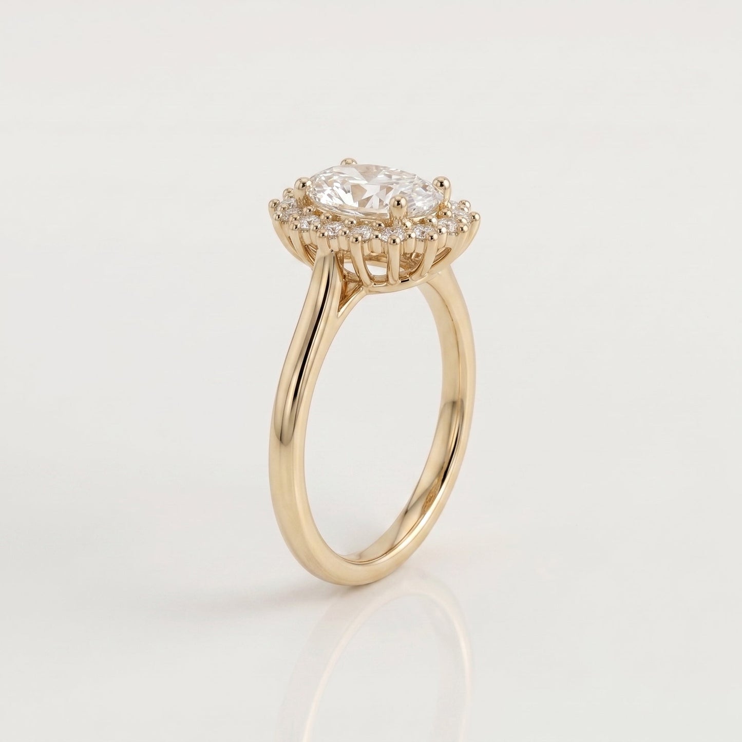 2 CT Marquise Pave Lab Grown Engagement Ring
