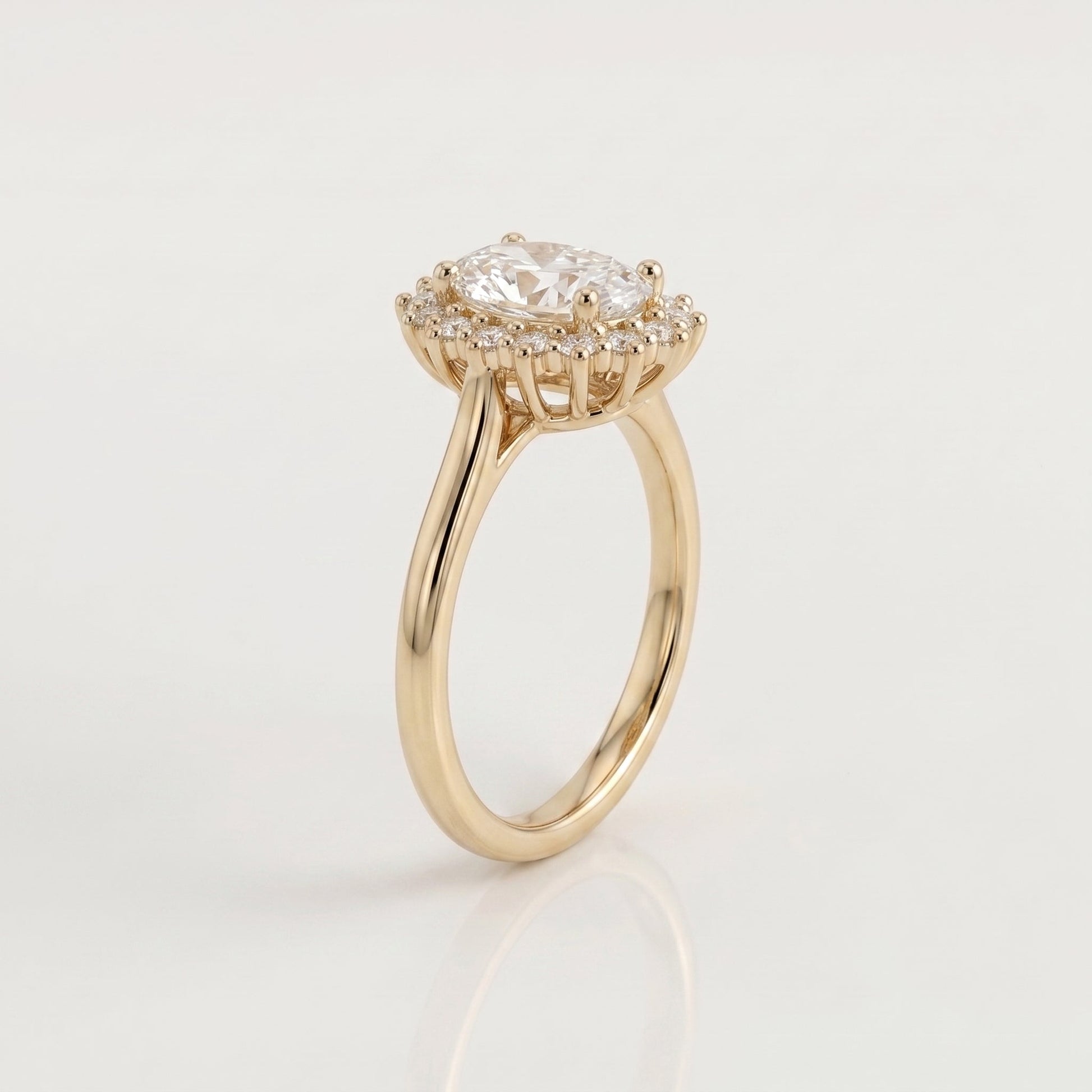 2 CT Marquise Pave Lab Grown Engagement Ring