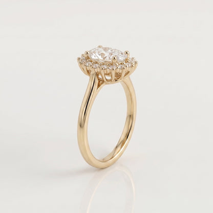 2 CT Marquise Pave Lab Grown Engagement Ring