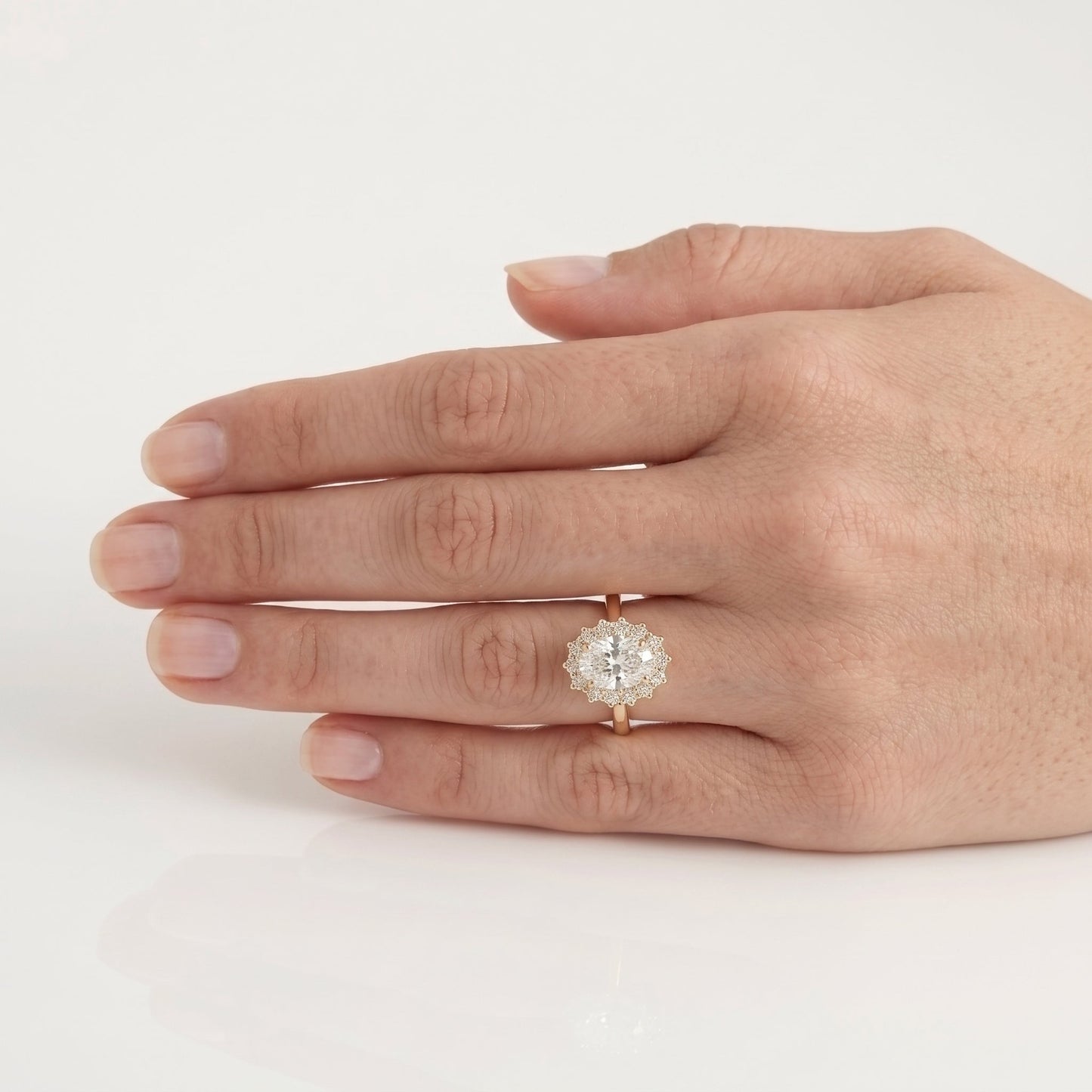 2 CT Marquise Pave Lab Grown Engagement Ring