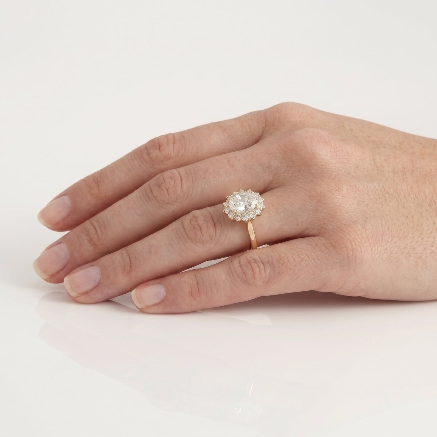 2 CT Marquise Pave Lab Grown Engagement Ring