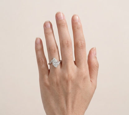 1.35 CT Marquise Solitaire Lab Grown Diamond Engagement Ring