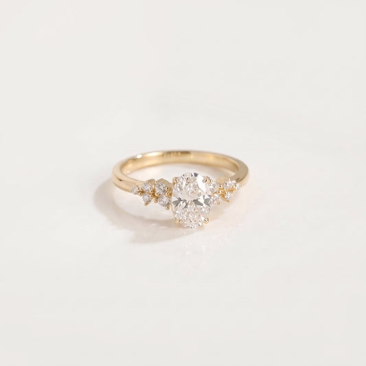 2 CT Marquise Pave Lab Grown Engagement Ring