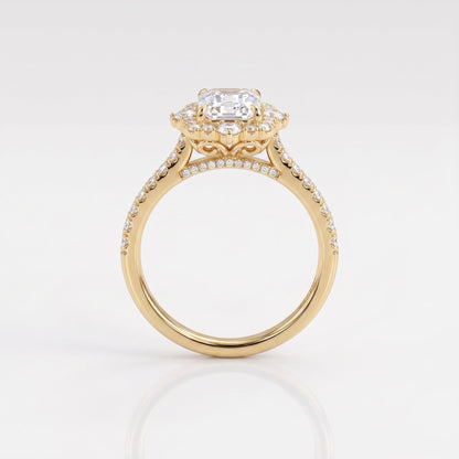 2 CT Marquise Pave Lab Grown Engagement Ring