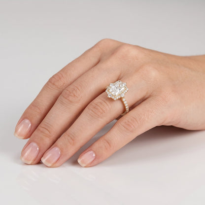 2 CT Marquise Pave Lab Grown Engagement Ring