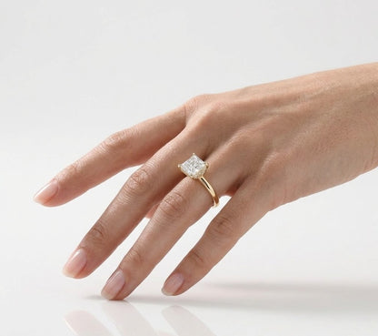 2 CT Princess Hidden Halo Lab Grown Diamond Engagement Ring