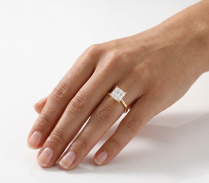 2 CT Princess Hidden Halo Lab Grown Diamond Engagement Ring