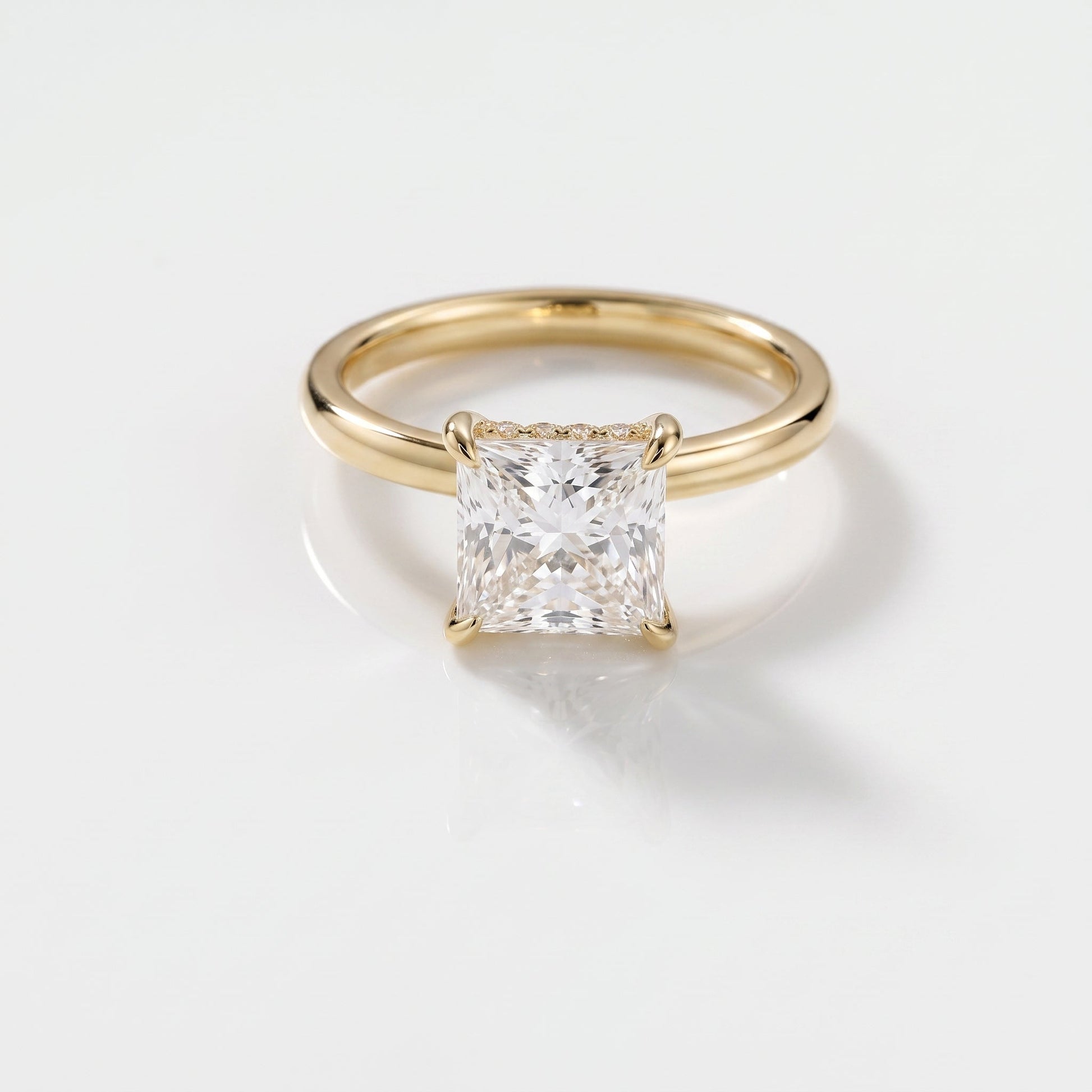 2 CT Marquise Pave Lab Grown Engagement Ring