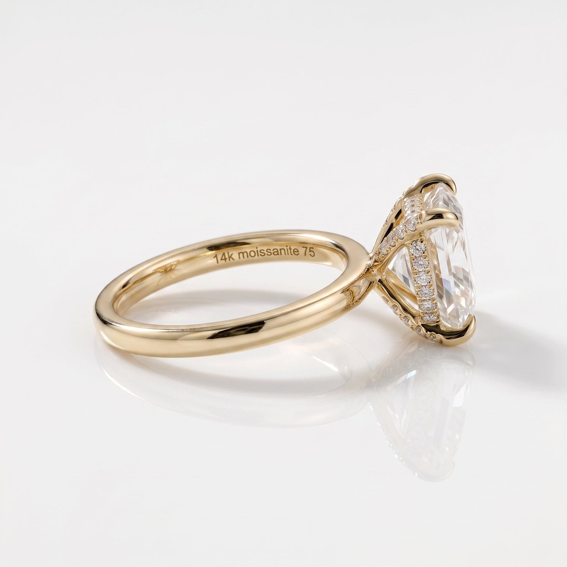 2 CT Marquise Pave Lab Grown Engagement Ring