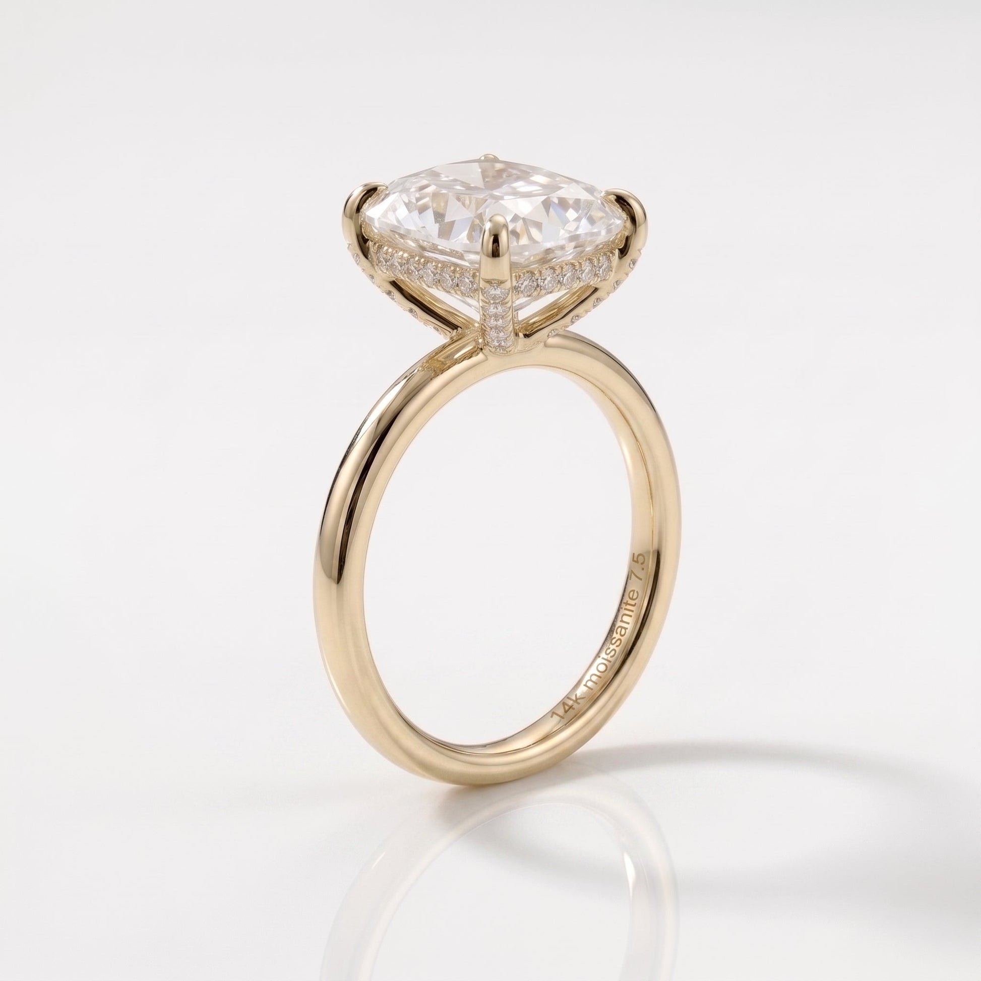 2 CT Marquise Pave Lab Grown Engagement Ring