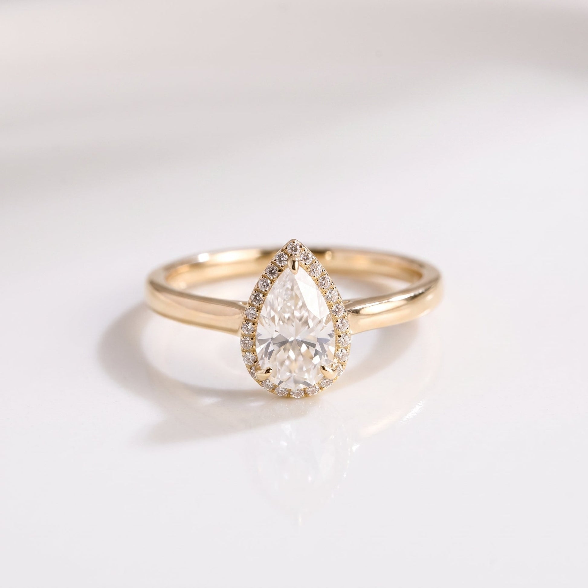 2 CT Marquise Pave Lab Grown Engagement Ring