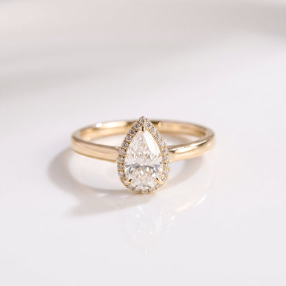 2 CT Marquise Pave Lab Grown Engagement Ring